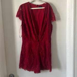 Red NBD romper